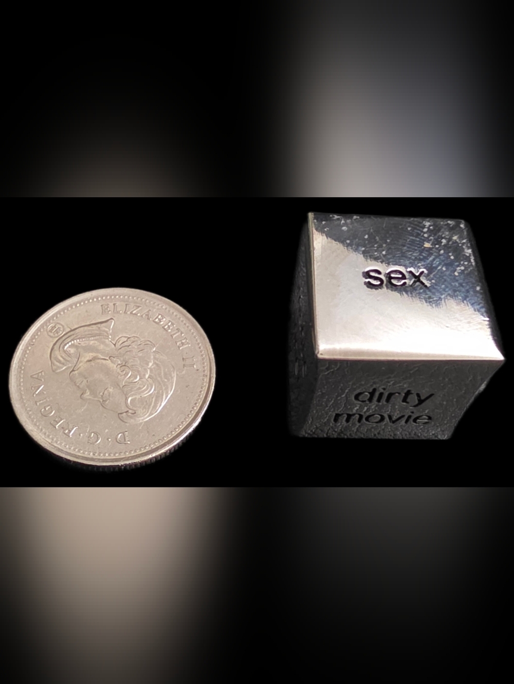 Silver Metal Dirty Dice Accessory - Unbranded Adult